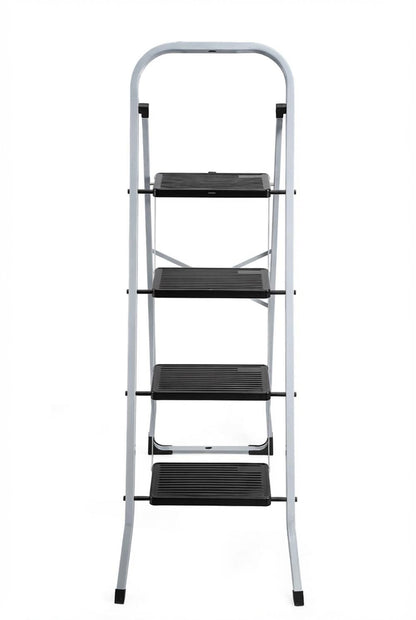 Escalera Tubular Natura, Negro, Plagable de 4 niveles