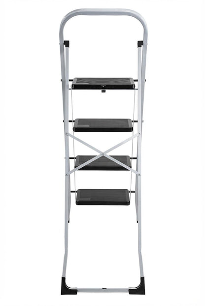 Escalera Tubular Natura, Negro, Plagable de 4 niveles