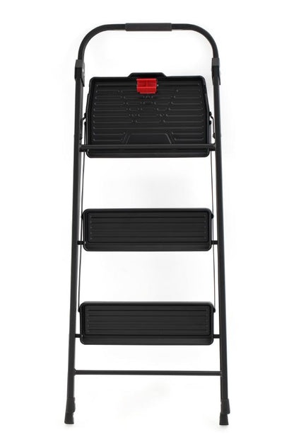 Escalera Tubular Alba, Negro, Plagable de 3 niveles
