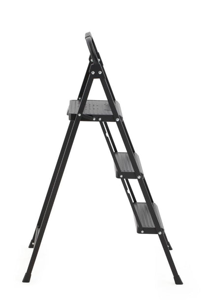 Escalera Tubular Alba, Negro, Plagable de 3 niveles