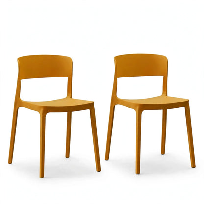 Set de 2 Sillas Mónaco, Color Naranja, Diseño Moderno
