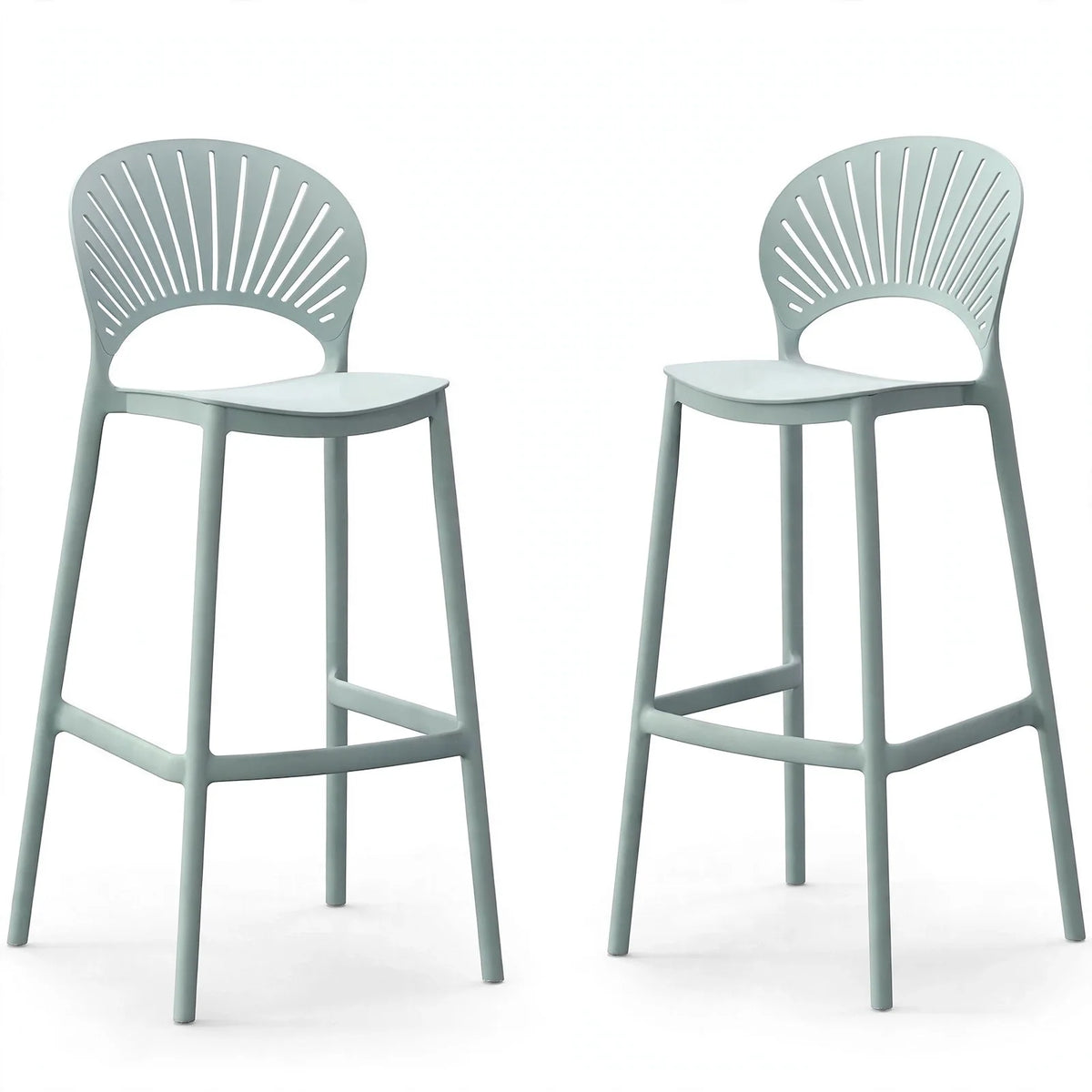 Set de 2 Sillas para Bar Paraíso, Color Azul Claro, Diseño Moderno
