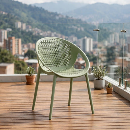 Silla Selva con Brazos, Color Verde, con Espaldar