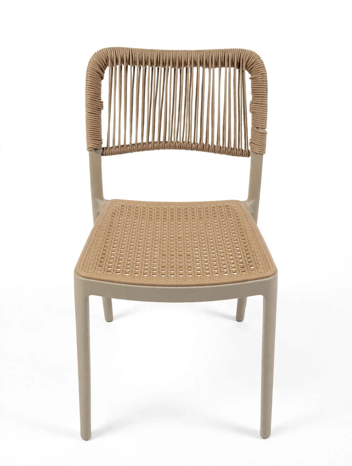 Silla Austin, Color Taupe, con Espaldar Tejido