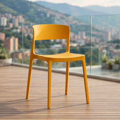 Silla Mónaco, Color Naranja, Diseño Moderno