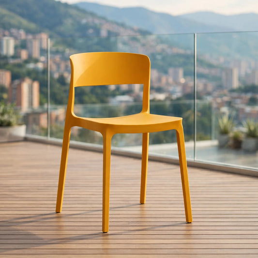 Silla Mónaco, Color Naranja, Diseño Moderno