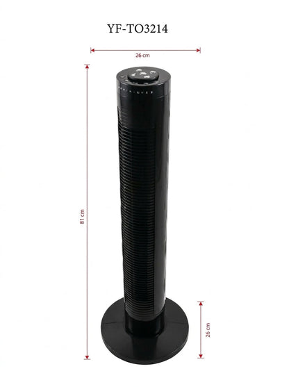 Ventilador De Torre Apex 32, Negro, Con temporizador Incluye Control Remoto